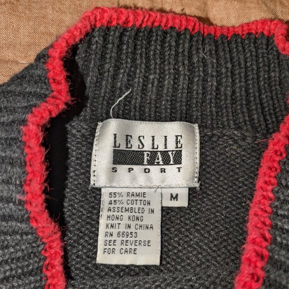 Vintage Leslie Fay Black Paisley Sweater Mock Neck - Picture 9 of 10